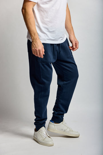 Easy Mondays Slub Cotton Sweat Pant Navy-Men's Pants-Brooklyn-Vancouver-Yaletown-Canada