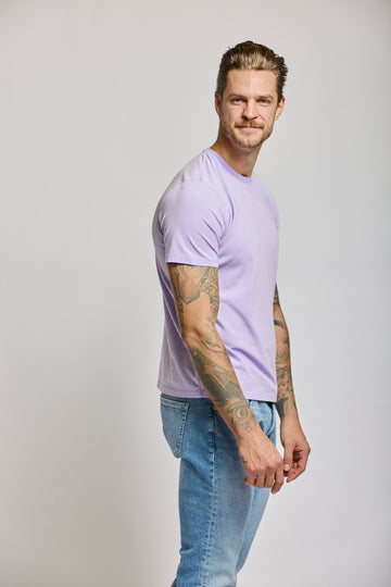 Easy Mondays Crew Neck T Lilac-Men's T-Shirts-Brooklyn-Vancouver-Yaletown-Canada