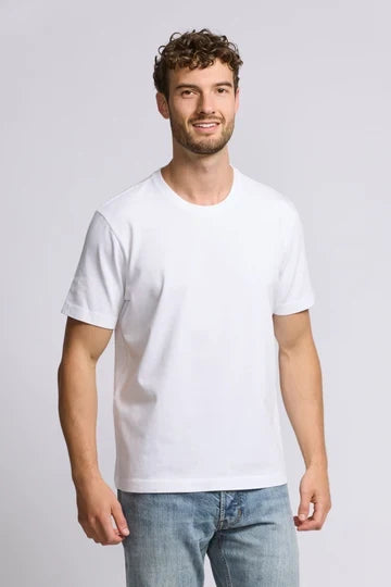 Easy Mondays Heavyweight Crew Neck T-Shirt - White-Men's T-Shirts-Brooklyn-Vancouver-Yaletown-Canada