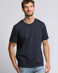 Easy Mondays Heavyweight Crew Neck T-Shirt - Navy-Men's T-Shirts-Brooklyn-Vancouver-Yaletown-Canada