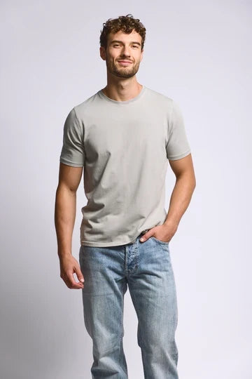 Easy Mondays Crew Neck T-Shirt - Stone-Men's T-Shirts-Brooklyn-Vancouver-Yaletown-Canada