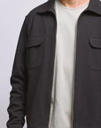 Easy Mondays Diagonal Zip Up Jacket - Black-Men's Jackets-Brooklyn-Vancouver-Yaletown-Canada