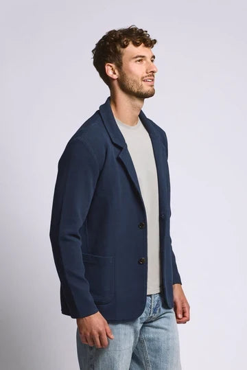 Easy Mondays Everyday Blazer Waffle - Navy-Men's Blazers-Brooklyn-Vancouver-Yaletown-Canada