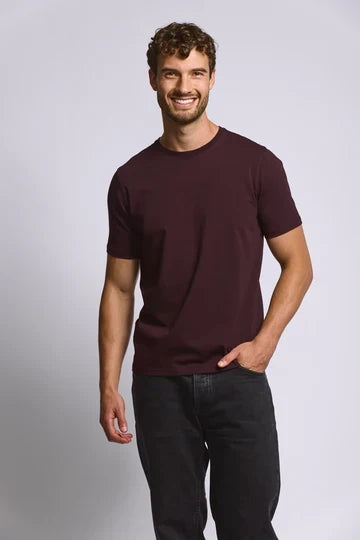 Easy Mondays Crew Neck T-Shirt - Oxblood-Men's T-Shirts-Brooklyn-Vancouver-Yaletown-Canada