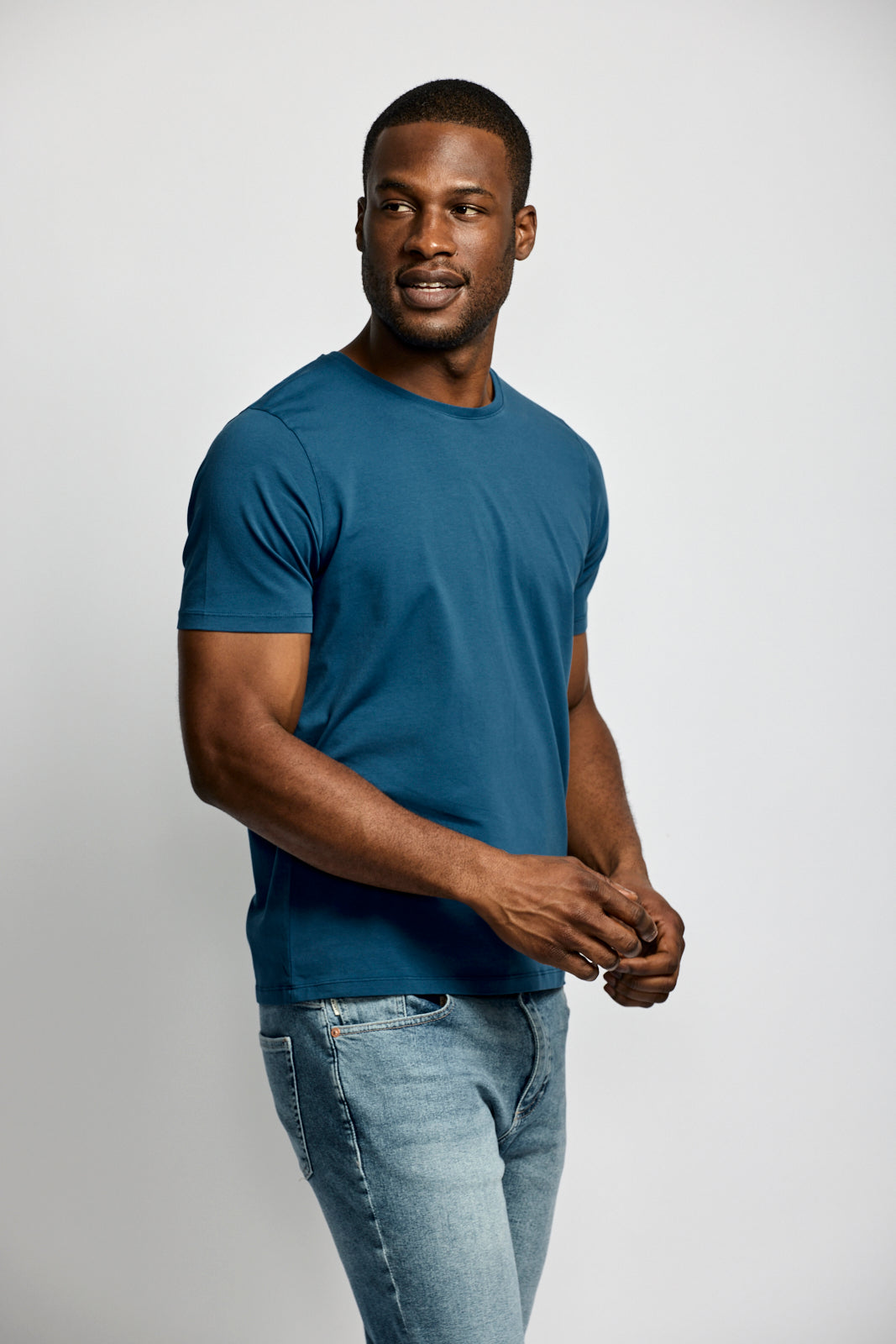 Easy Mondays Crew Neck Petrol-Men's T-Shirts-Brooklyn-Vancouver-Yaletown-Canada