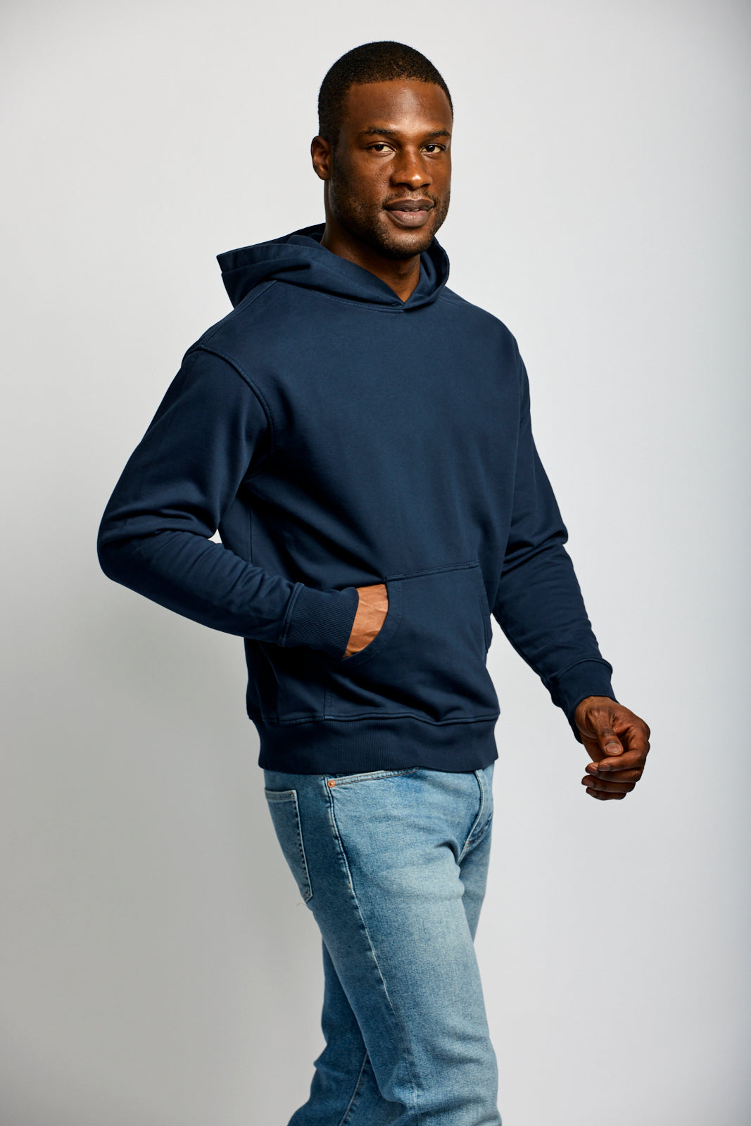 Easy Mondays Organic Cotton Hoodie Navy-Men's Sweatshirts-Howard-Surrey-Canada