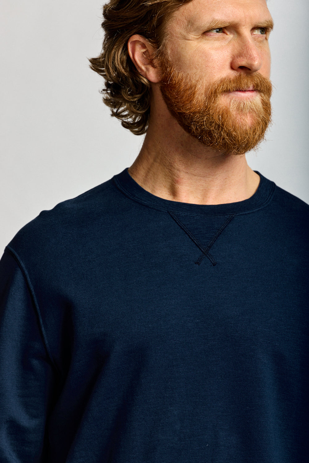 Easy Mondays Slub Cotton Sweatshirt Navy-Men's Sweatshirts-Brooklyn-Vancouver-Yaletown-Canada