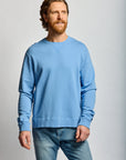 Easy Mondays Slub Cotton Sweatshirt Azure-Men's Sweatshirts-Brooklyn-Vancouver-Yaletown-Canada