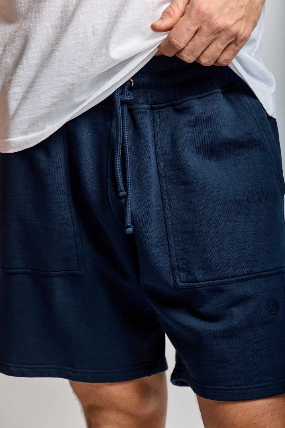 Easy Mondays Slub Cotton Short Navy-Men's Shorts-Brooklyn-Vancouver-Yaletown-Canada