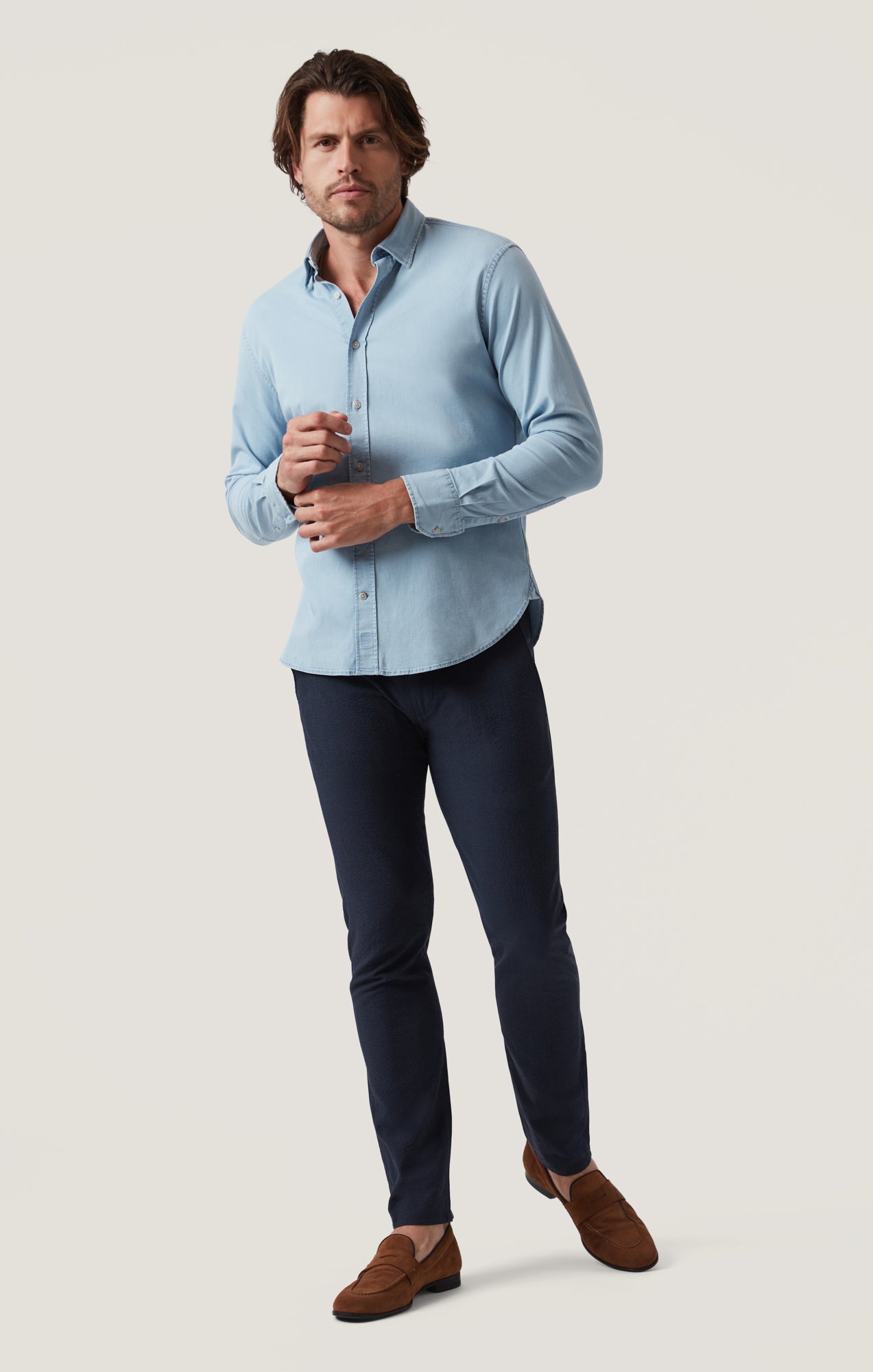 34 Heritage Verona Night Seersucker Kona-Men's Pants-Brooklyn-Vancouver-Yaletown-Canada