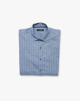 34 Heritage Herringbone Shirt Blue-Men's Shirts-Brooklyn-Vancouver-Yaletown-Canada