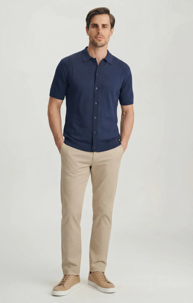 34 Heritage Button Down Sweater Dress Blues-Men's Sweaters-Brooklyn-Vancouver-Yaletown-Canada