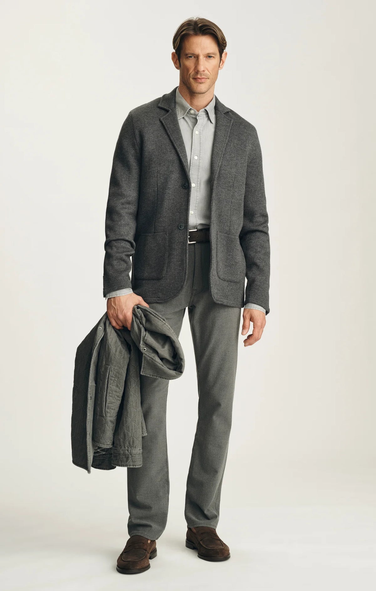 34 Heritage Double Face Blazer - Anthracite Melange-Men's Blazers-Brooklyn-Vancouver-Yaletown-Canada