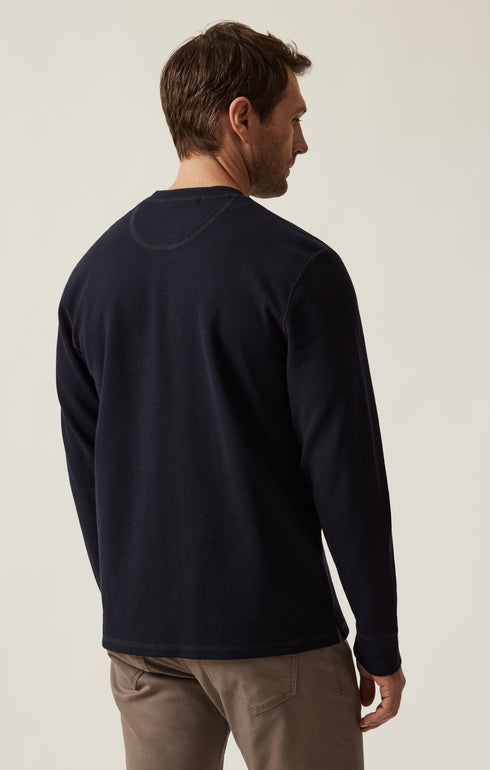 34 Heritage LS Henley Navy-Men's T-Shirts-Brooklyn-Vancouver-Yaletown-Canada