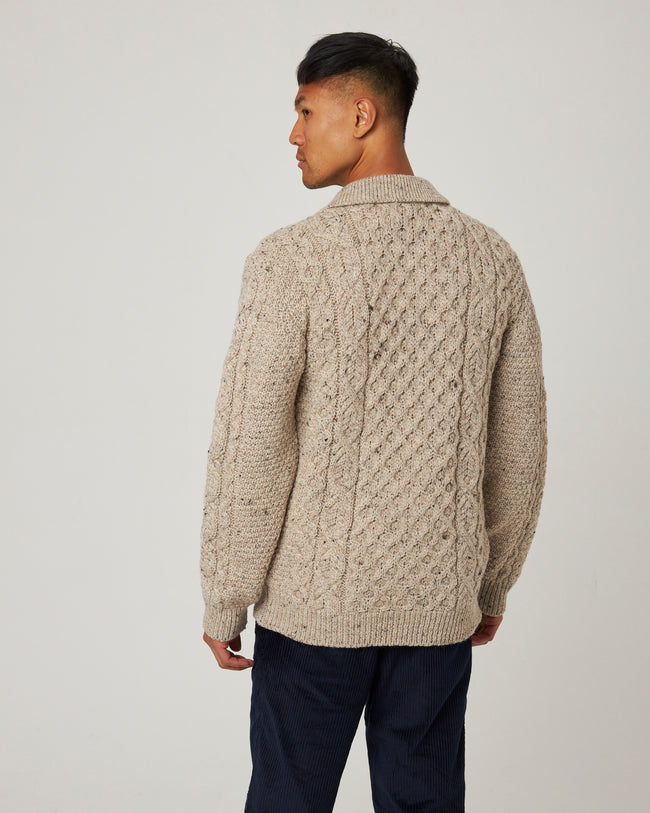 Peregrine Hudson Aran Cardigan - Skiddaw-Men's Sweaters-Brooklyn-Vancouver-Yaletown-Canada