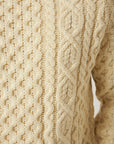 Peregrine Hudson Aran Jumper - Cream-Men's Sweaters-Brooklyn-Vancouver-Yaletown-Canada