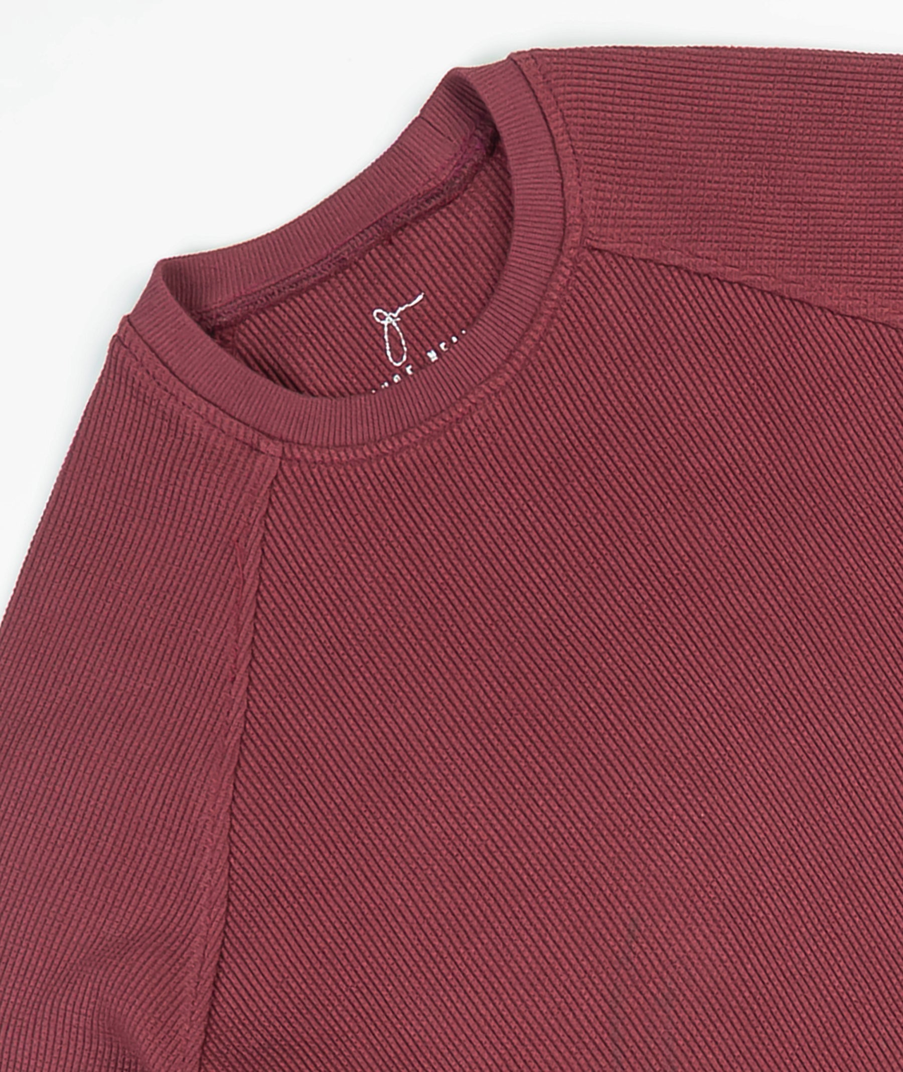 Jude Neale Rogan Waffle Long Sleeve - Heretic (Berry)-Men's Shirts-Brooklyn-Vancouver-Yaletown-Canada