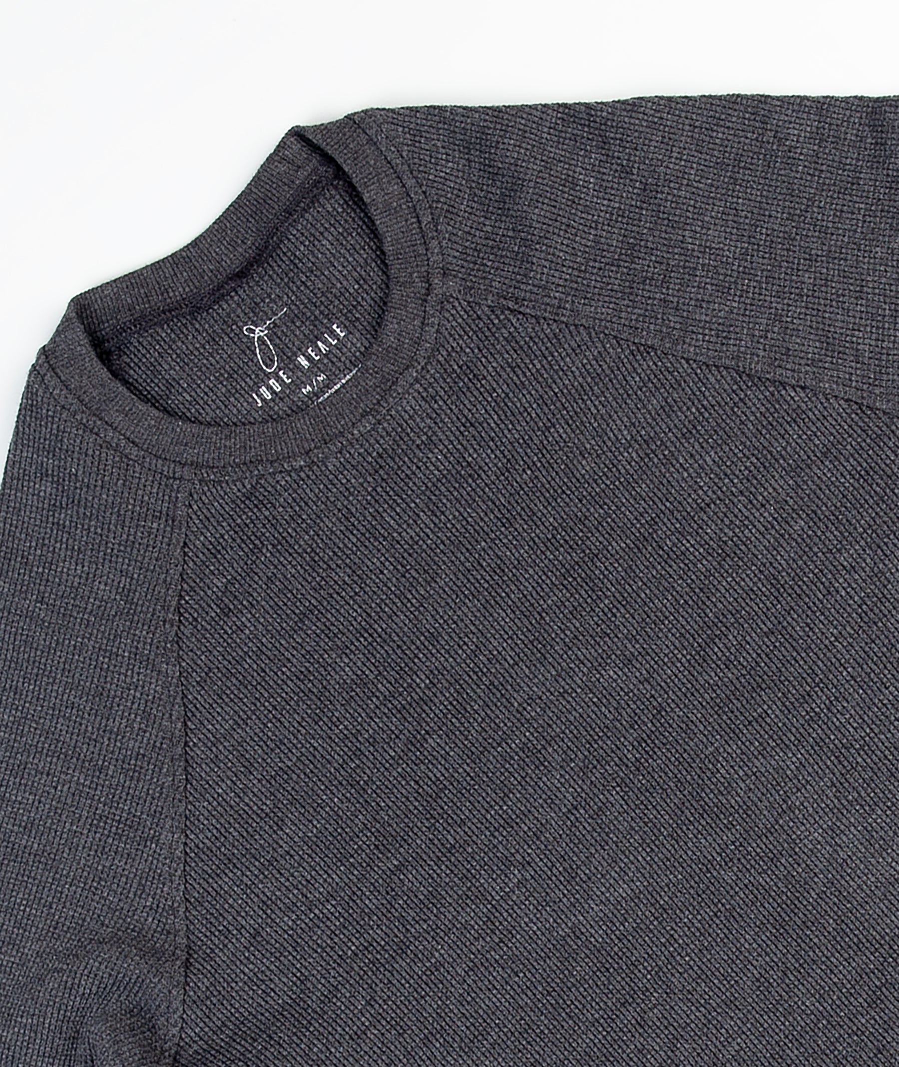 Jude Neale Rogan Waffle Long Sleeve - Grey Mix-Men's T-Shirts-Brooklyn-Vancouver-Yaletown-Canada
