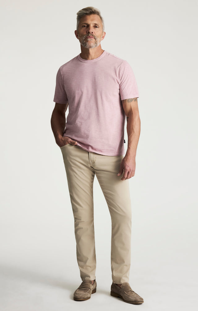 34 Heritage Slub Crew Neck Tshirt Woodrose-Men's T-Shirts-Brooklyn-Vancouver-Yaletown-Canada