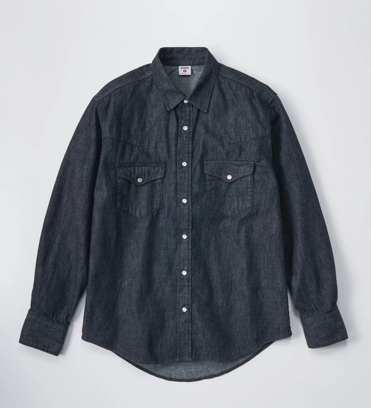 Edwin Kst069-00 Western Shirt - Blue Denim-Men's Shirts-Brooklyn-Vancouver-Yaletown-Canada