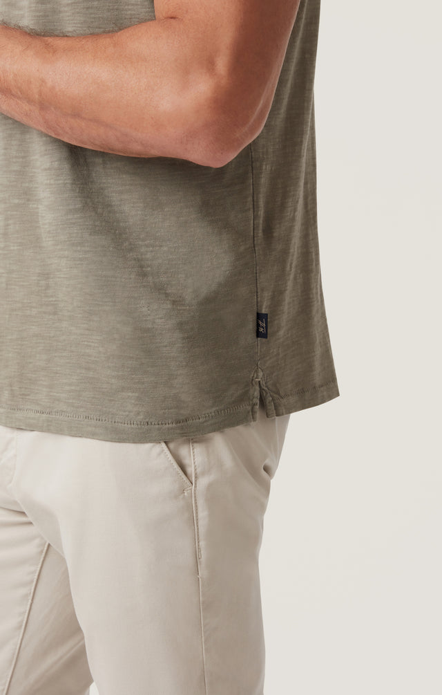 34 Heritage Slub SS Henley Pastel Olive-Men&#39;s T-Shirts-Brooklyn-Vancouver-Yaletown-Canada