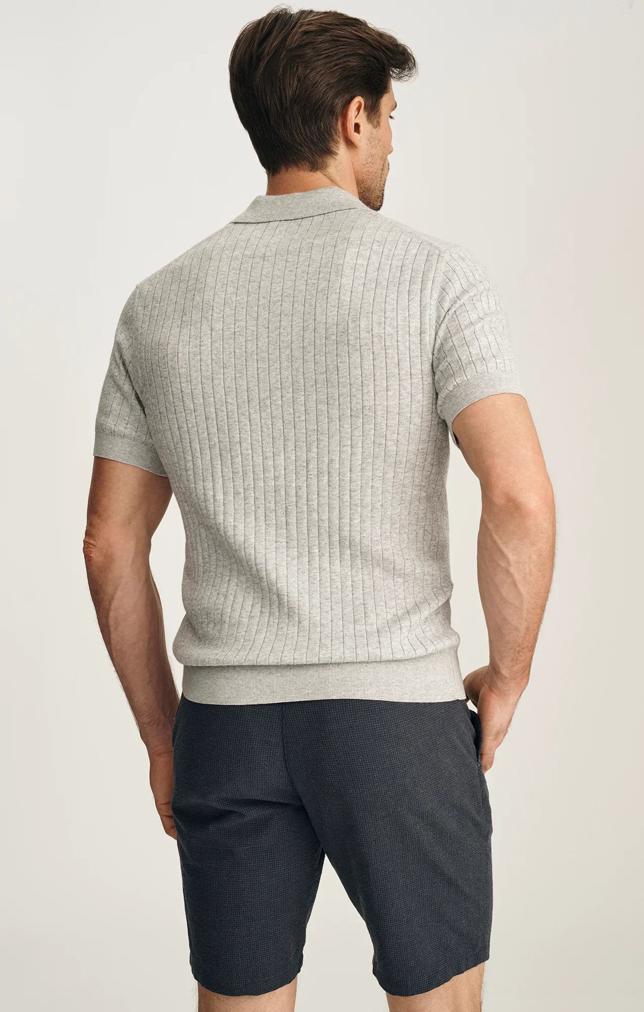 34 Heritage Melange Sweater Light Grey-Men's Sweaters-Brooklyn-Vancouver-Yaletown-Canada