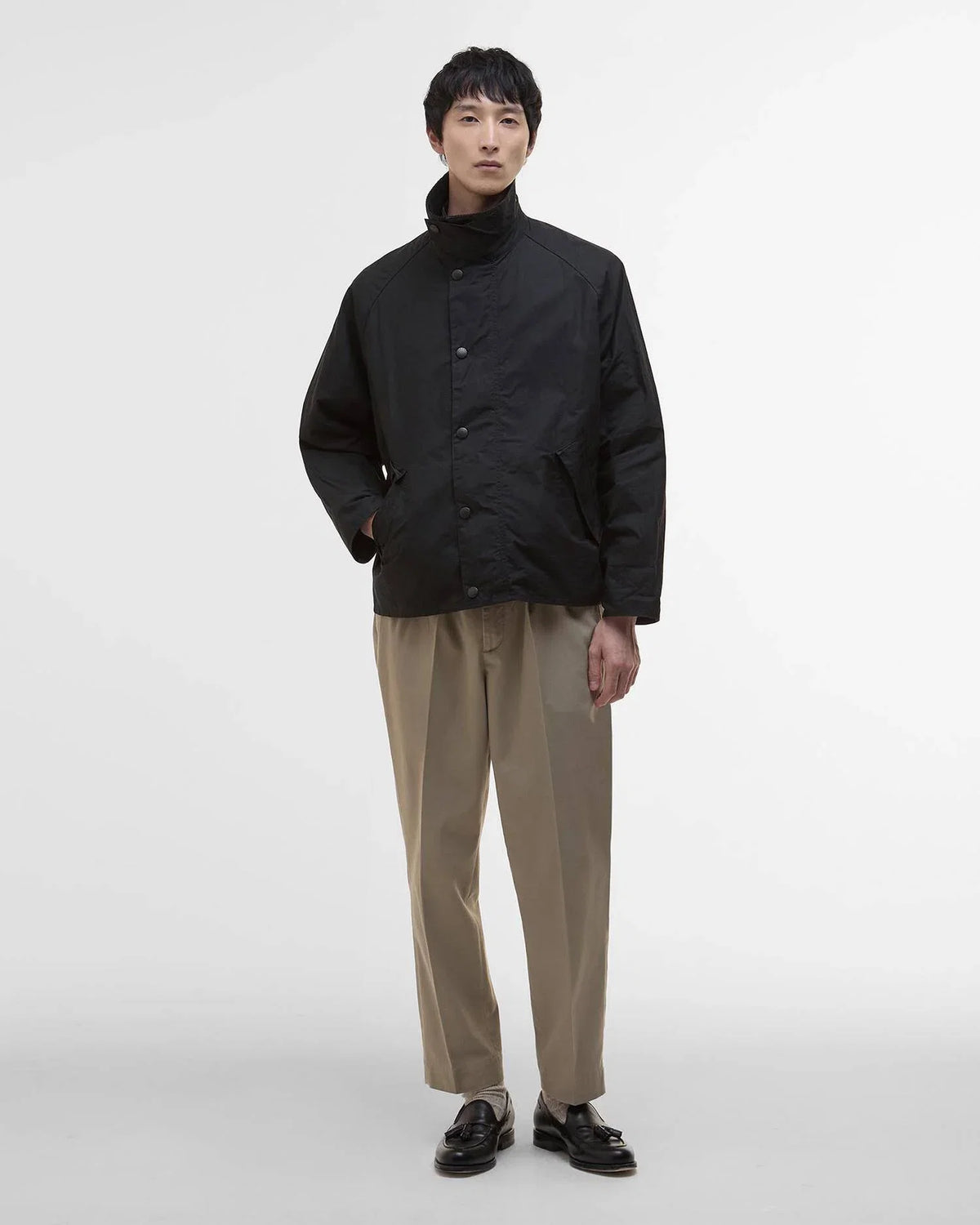 Barbour Os Transport Wax Jacket - Black-Men's Coats-Brooklyn-Vancouver-Yaletown-Canada