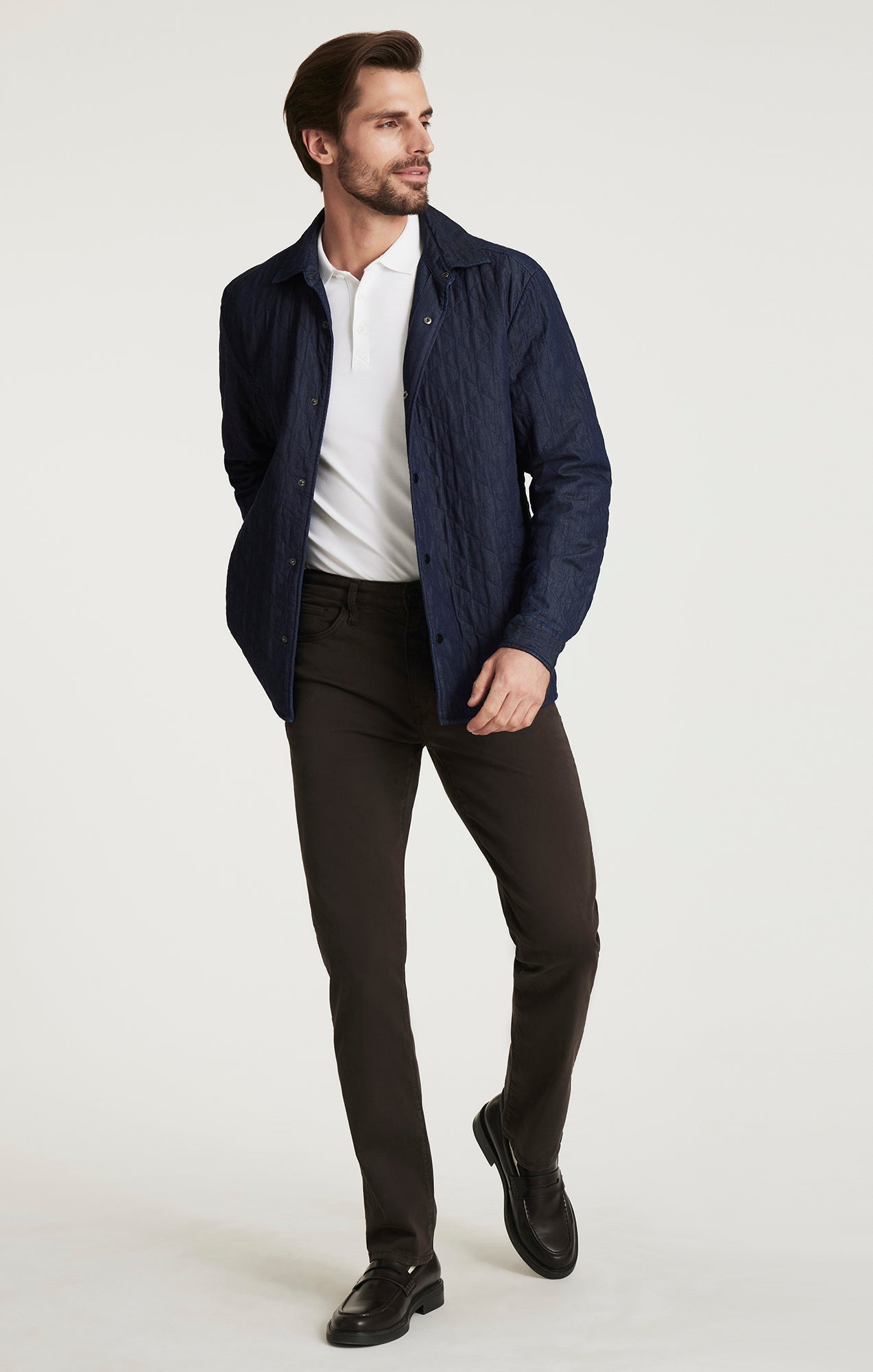 34 Heritage Denim Quilted Overshirt Rinse-Men's Shirts-Brooklyn-Vancouver-Yaletown-Canada