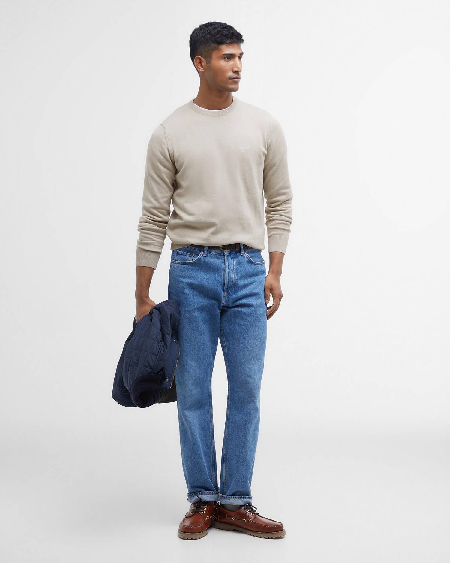Barbour Pima Crew - Mist-Men's Sweaters-Brooklyn-Vancouver-Yaletown-Canada