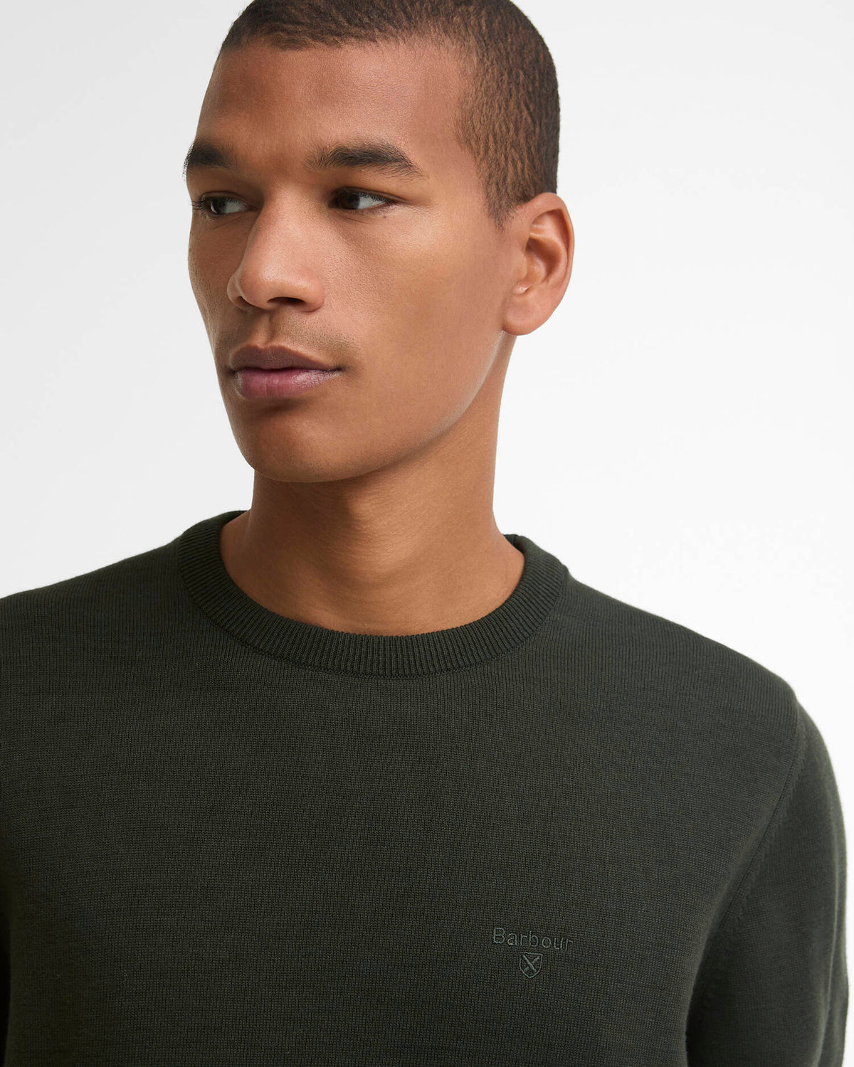 Barbour Pima Cotton Crewneck Sweater - Sage-Men's Sweaters-Brooklyn-Vancouver-Yaletown-Canada