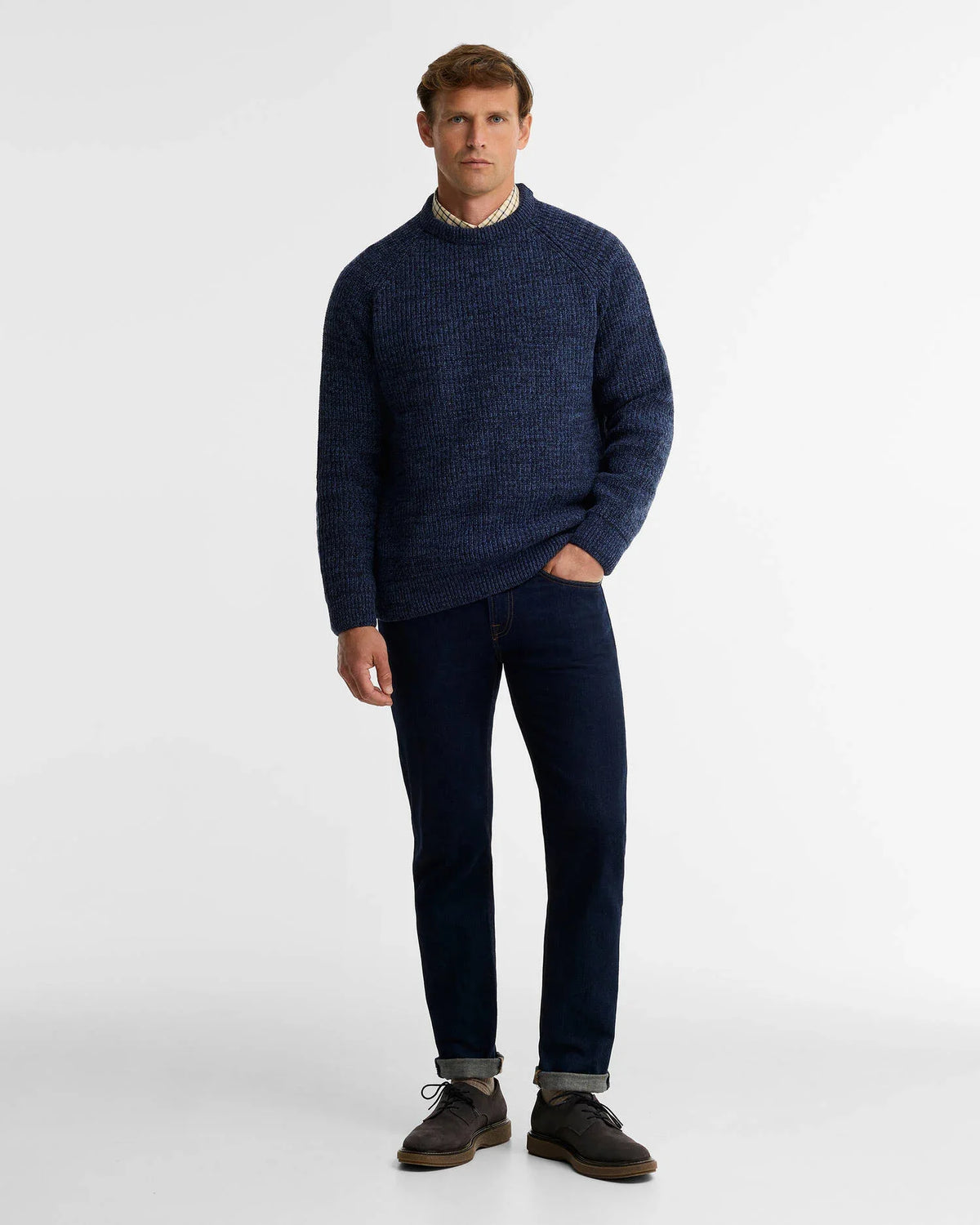 Barbour Horseford Crew Neck Jumper - Navy-Men's Sweaters-Brooklyn-Vancouver-Yaletown-Canada