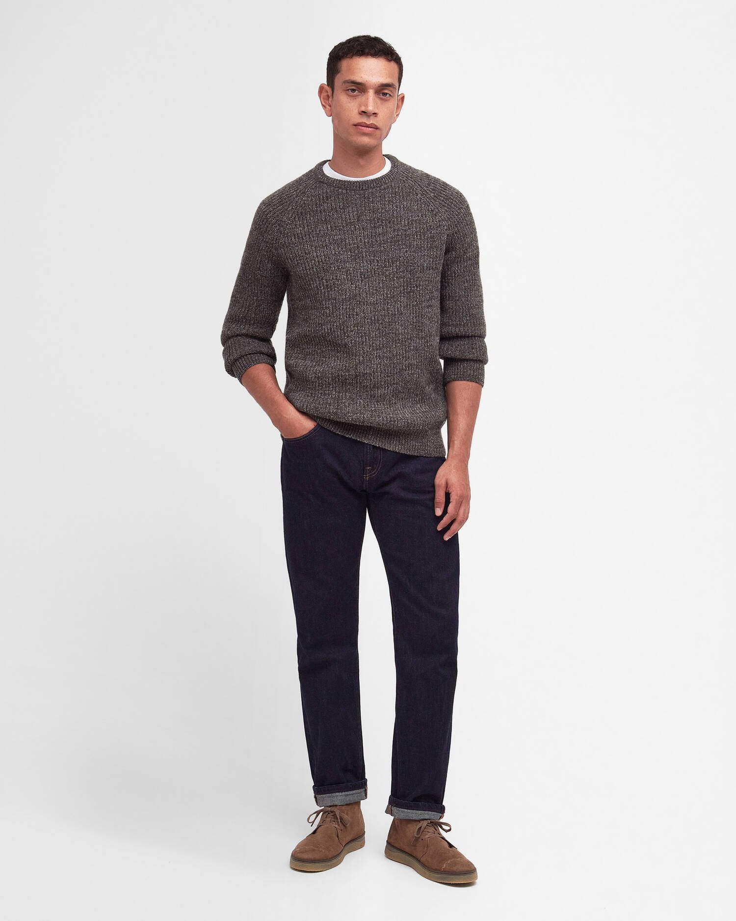 Barbour Horseford Crew Neck Jumper - Olive-Men&#39;s Sweaters-Brooklyn-Vancouver-Yaletown-Canada