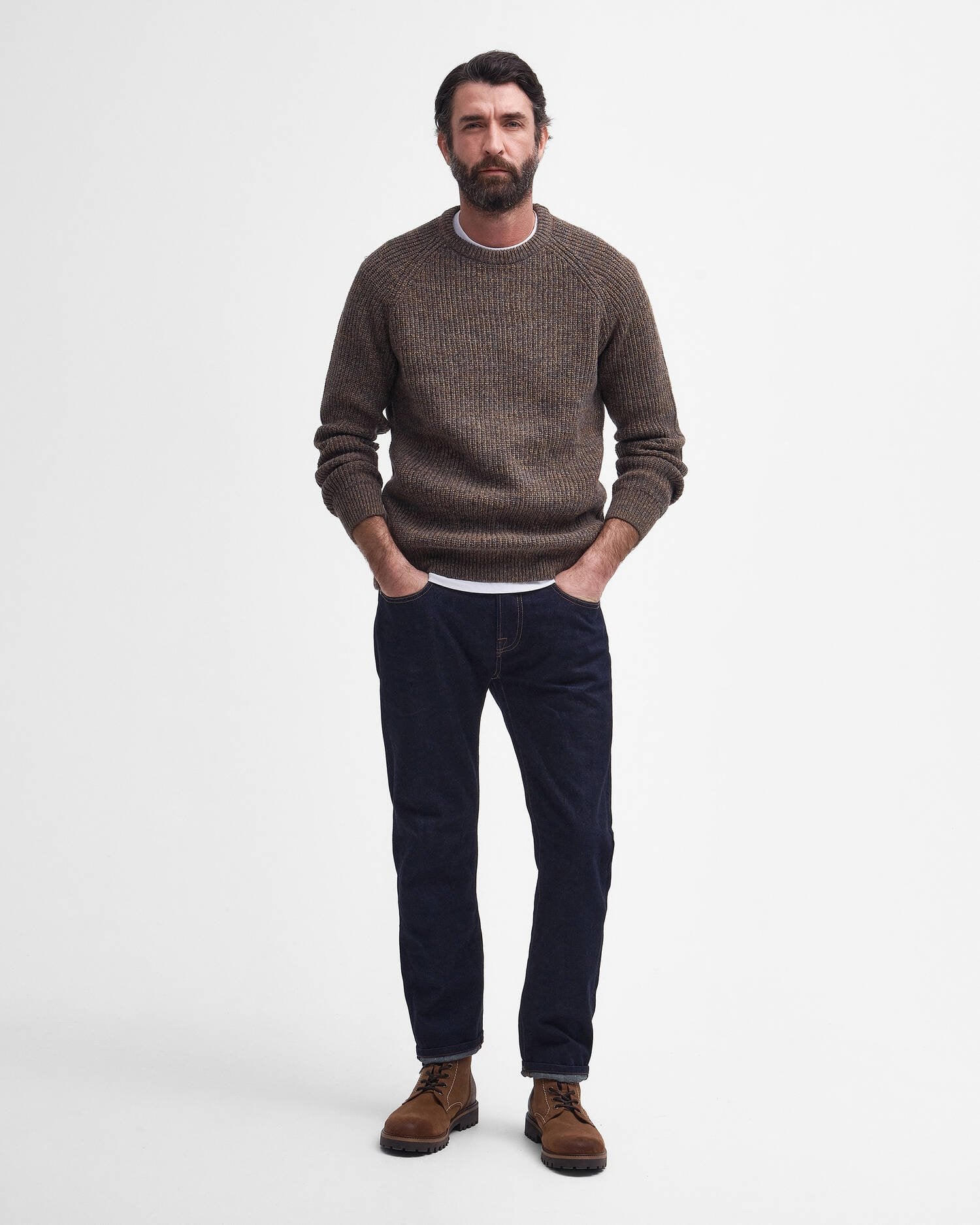 Barbour Horseford Crew Neck Jumper - Sandstone-Men&#39;s Sweaters-Brooklyn-Vancouver-Yaletown-Canada