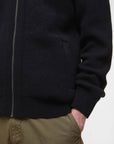 Barbour Milburn Zip Through Knitted Jumper - Black-Men's Sweaters-Brooklyn-Vancouver-Yaletown-Canada