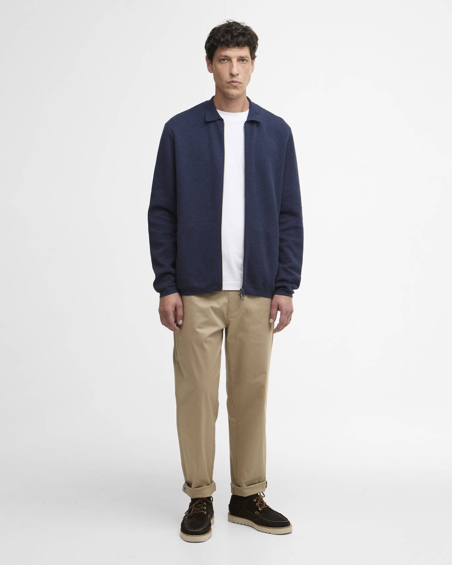 Barbour Crowcombe Zip - Navy-Men's Sweaters-Brooklyn-Vancouver-Yaletown-Canada