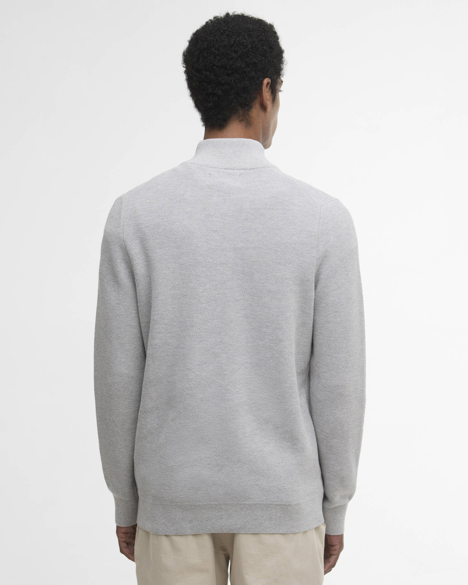 Barbour Honeycomb Hz - Grey Marl-Men's Sweaters-Brooklyn-Vancouver-Yaletown-Canada