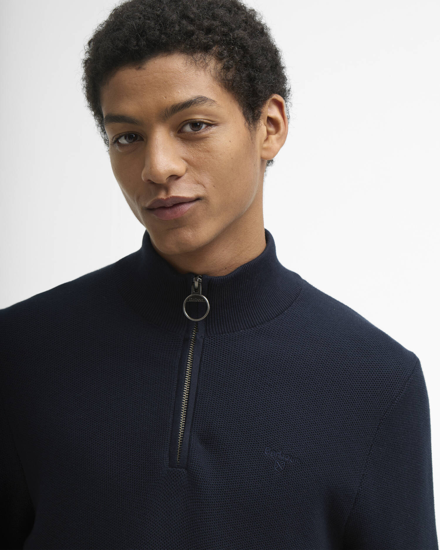 Barbour Honeycomb Hz - Navy-Men's Sweaters-Brooklyn-Vancouver-Yaletown-Canada