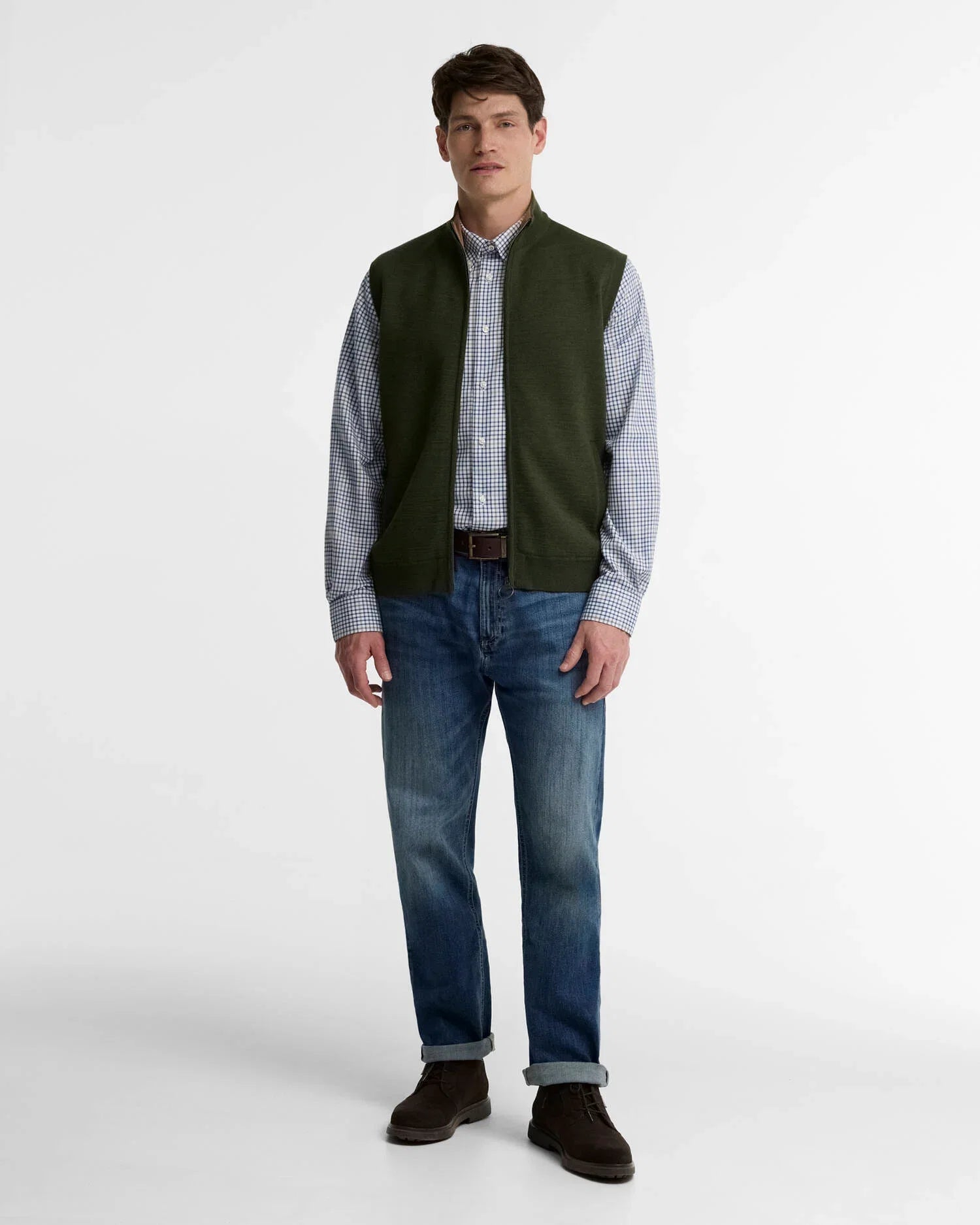 Barbour Marcus Knitted Gilet - Olive-Men's Sweaters-Brooklyn-Vancouver-Yaletown-Canada