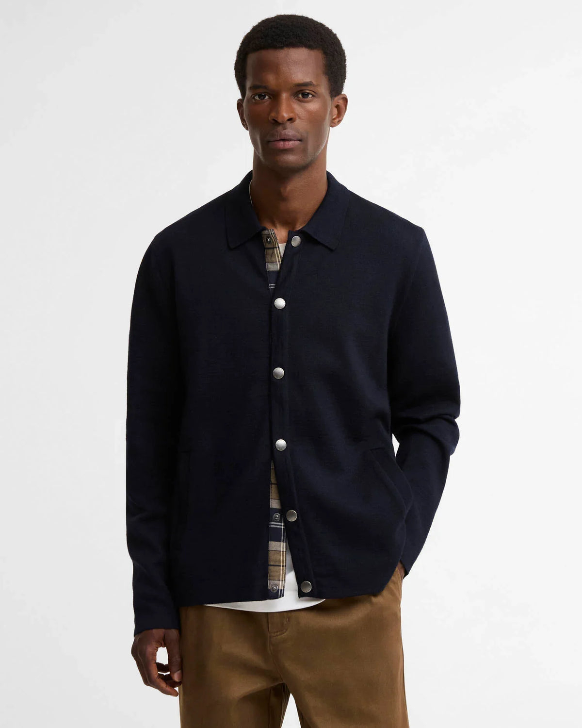 Barbour Florcombe Knitted Cardigan - Navy-Men's Sweaters-Brooklyn-Vancouver-Yaletown-Canada
