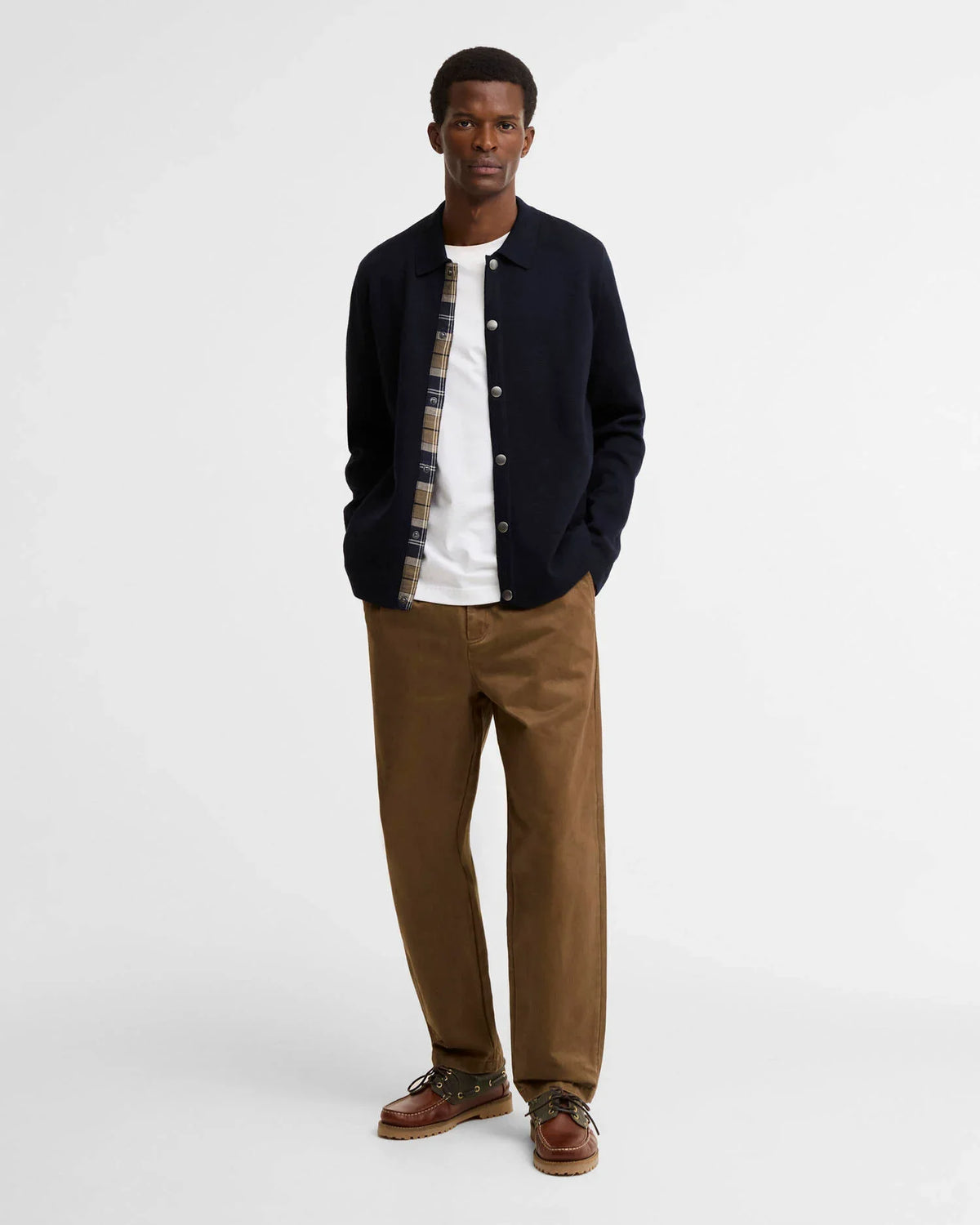 Barbour Florcombe Knitted Cardigan - Navy-Men's Sweaters-Brooklyn-Vancouver-Yaletown-Canada
