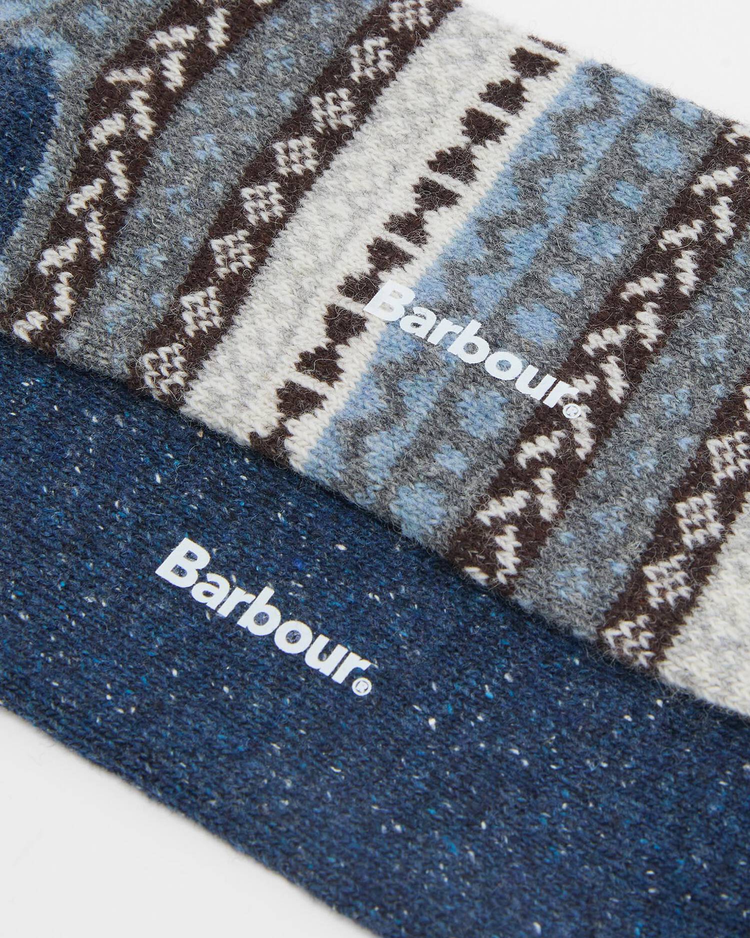 Barbour Fairisle Sock 2 Pack - Midnight Oak Mix-Men's Accessories-Brooklyn-Vancouver-Yaletown-Canada