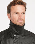 Barbour Bedale Wax Coat - Black-Men's Coats-Brooklyn-Vancouver-Yaletown-Canada
