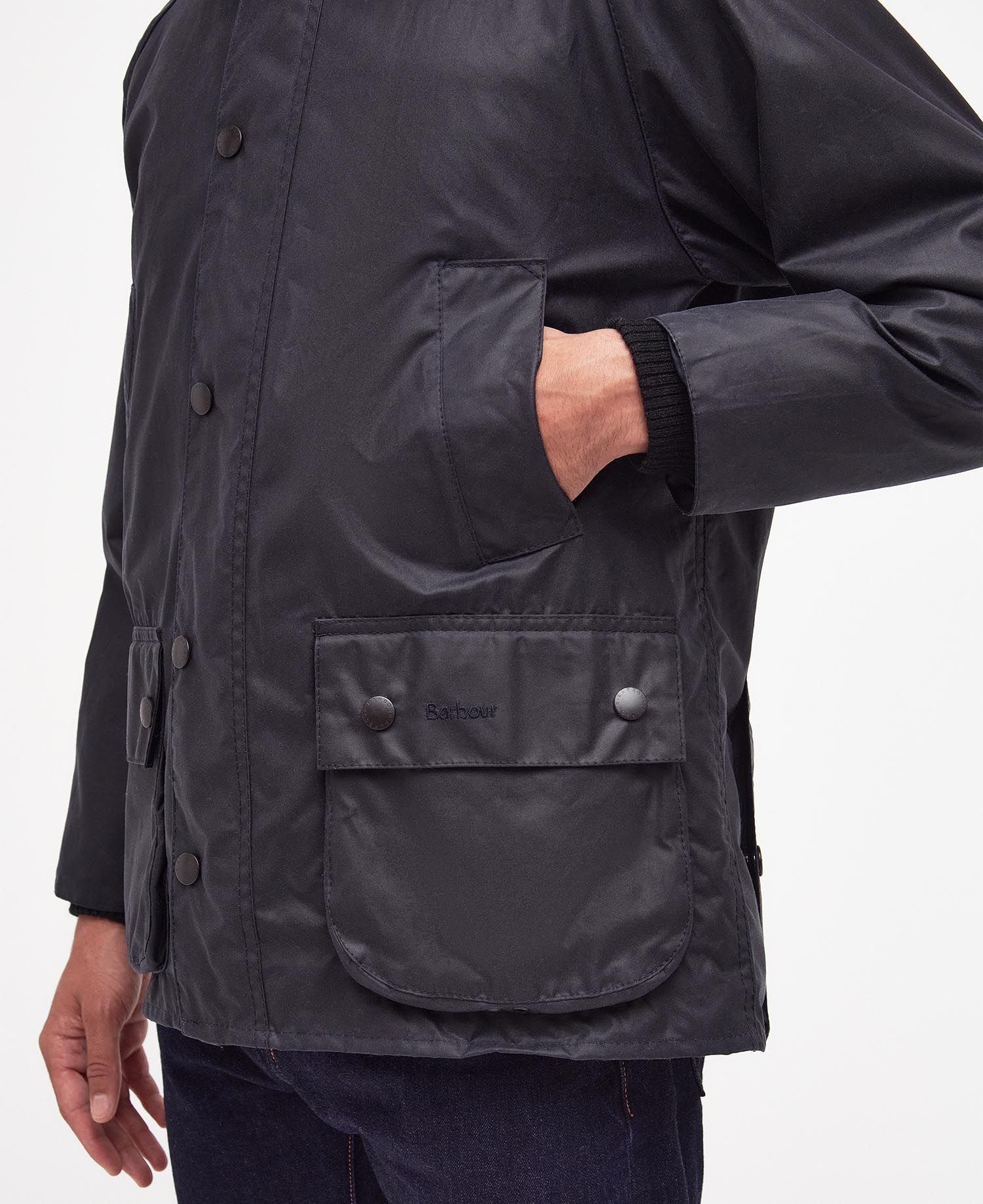 Barbour Bedale Wax Coat - Navy-Men's Coats-Brooklyn-Vancouver-Yaletown-Canada