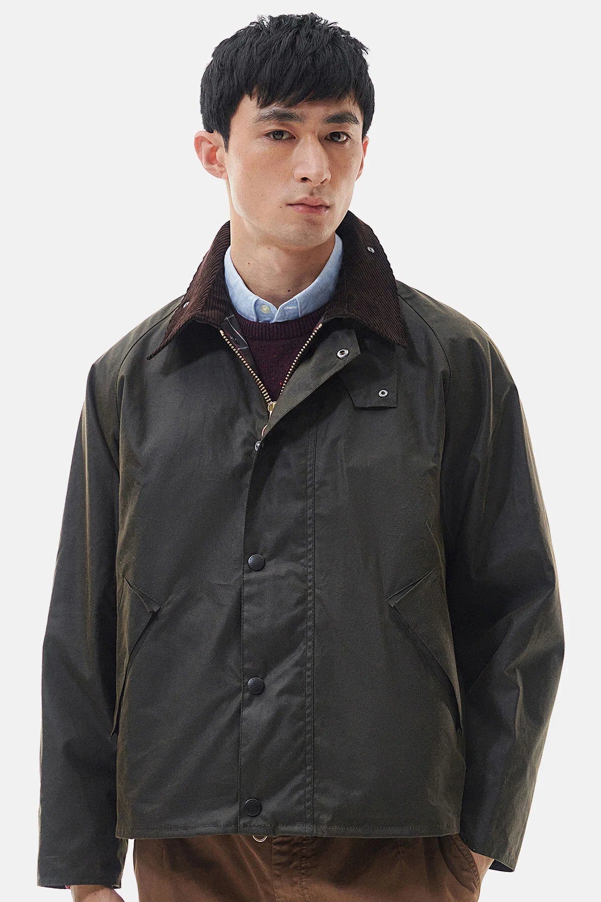 Barbour Os Transport Wax Jacket - Olive-Men's Coats-Brooklyn-Vancouver-Yaletown-Canada