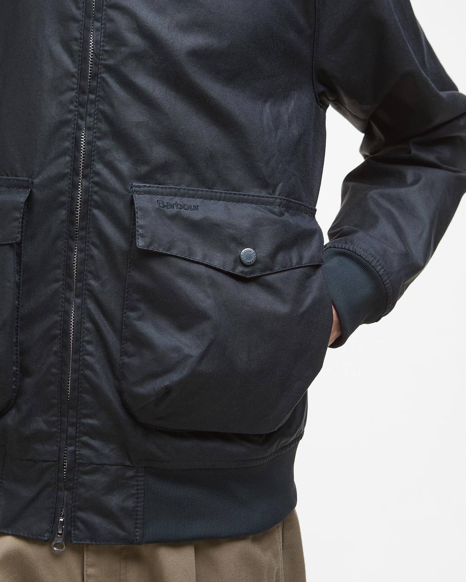 Barbour Modern Royston Wax Jacket - Navy-Men&#39;s Jackets-Brooklyn-Vancouver-Yaletown-Canada
