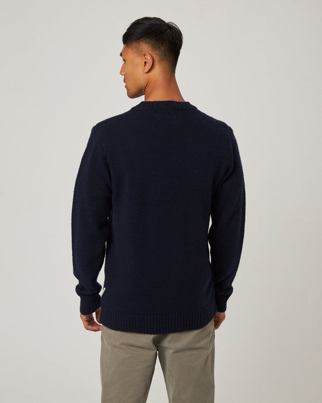 Peregrine Makers Crew Jumper - Navy-Men's Sweaters-Brooklyn-Vancouver-Yaletown-Canada