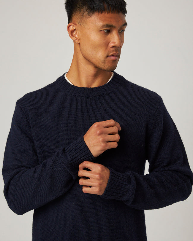 Peregrine Makers Crew Jumper - Navy-Men&#39;s Sweaters-Brooklyn-Vancouver-Yaletown-Canada