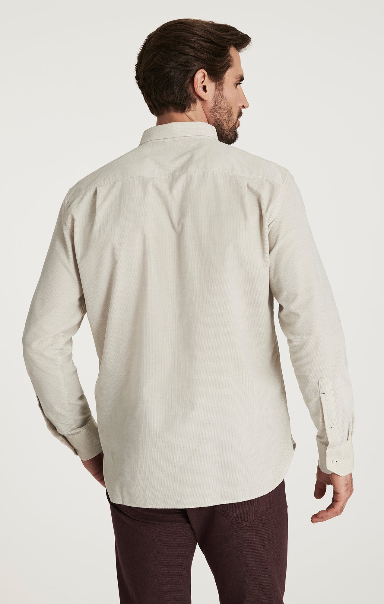 34 Heritage Corduroy Shirt Beige-Men's Shirts-Brooklyn-Vancouver-Yaletown-Canada