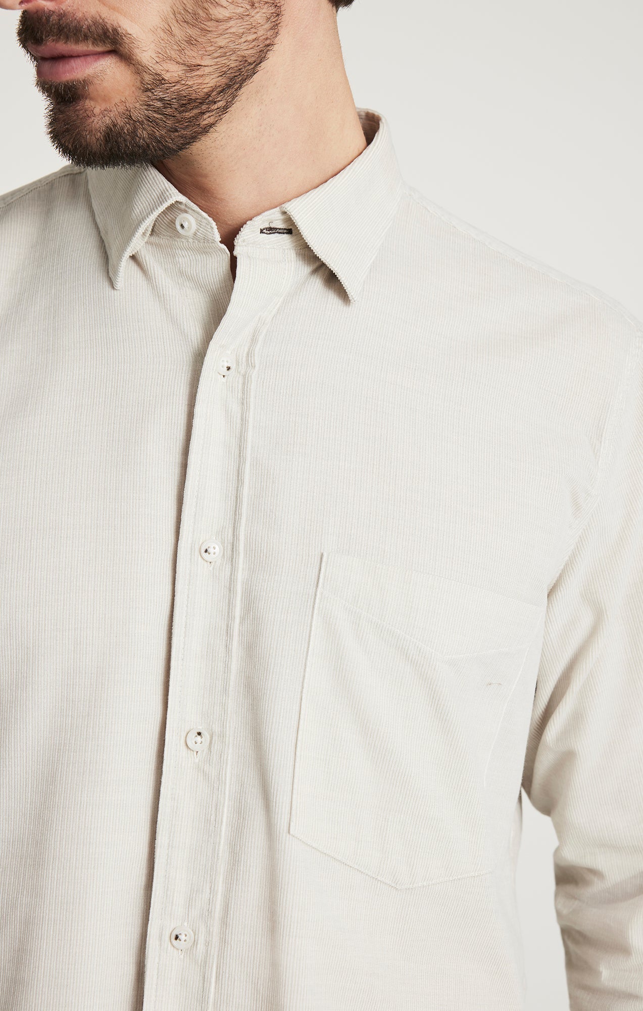 34 Heritage Corduroy Shirt Beige-Men&#39;s Shirts-Brooklyn-Vancouver-Yaletown-Canada