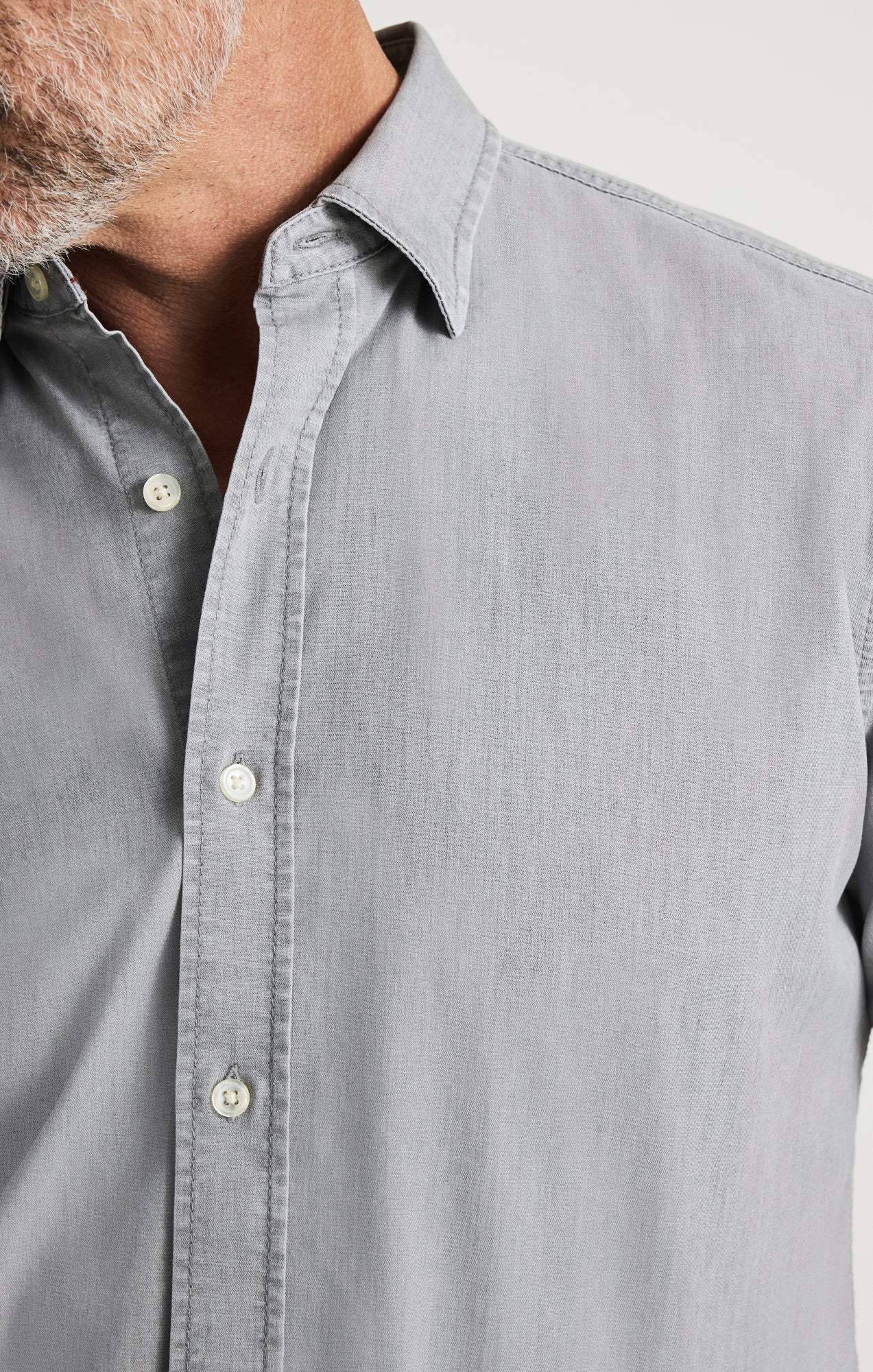 34 Heritage Denim Shirt Grey Indigo-Men's Shirts-Brooklyn-Vancouver-Yaletown-Canada
